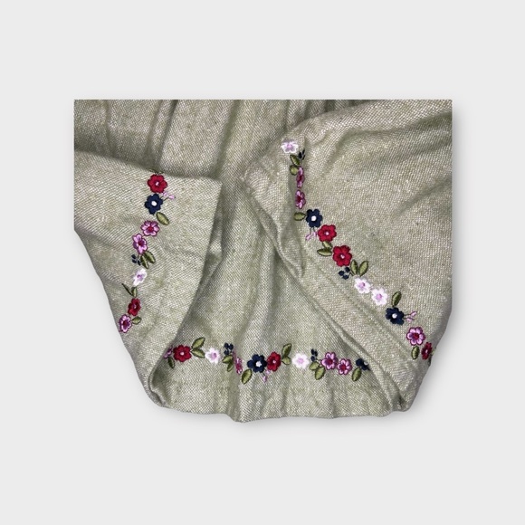 Gymboree Vintage 2001 Wool Blend Embroidered Green Dress - Picture 6 of 9